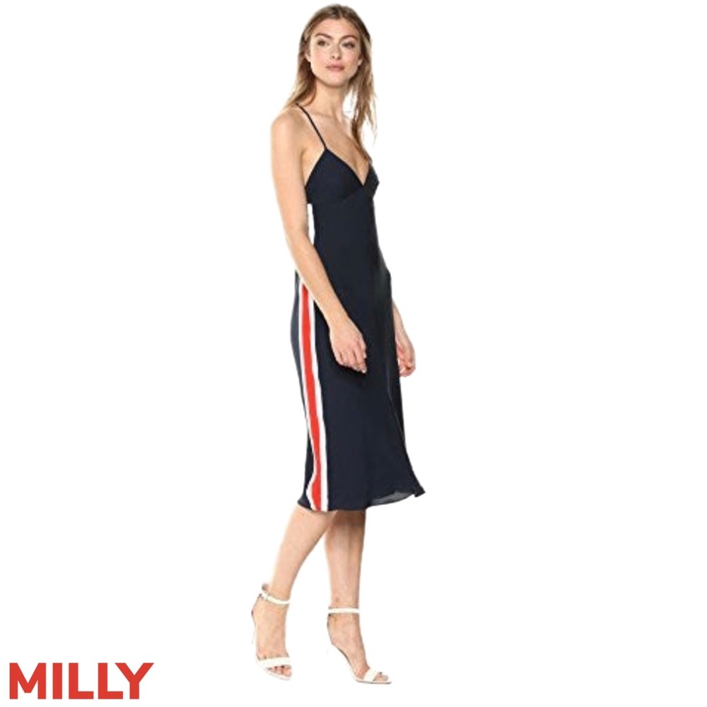 Closing Store ! MILLY, Racer Strip, Slip Dress